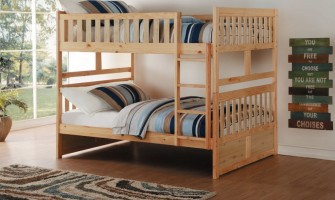 Giường 2 tầng cho bé gỗ tự nhiên hiện đại