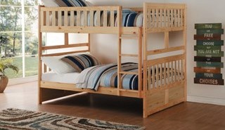 Giường hai tầng giá rẻ gỗ tự nhiên