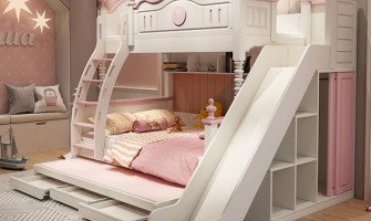 Mẫu giường tầng có cầu trượt giá rẻ 7 triệu cho em bé