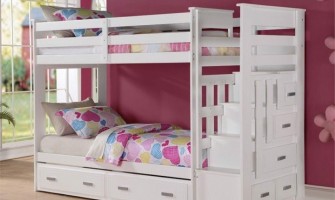 Điểm danh các mẫu giường tầng cầu thang hộp bằng gỗ thông cho bé tại Hà Nội