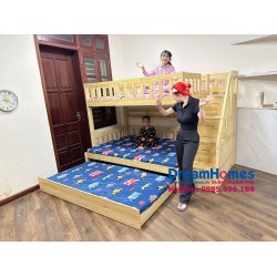 Giường Tầng Gỗ Ben-A Cao Cấp - Màu Gỗ Tự Nhiên