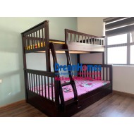 Giường tầng cho bé 1m2 GT 118 thang đổi chiều - Màu Nâu