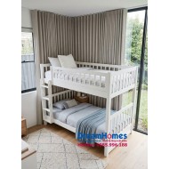 Giường tầng trẻ em 1m2x2m GT1212 - Màu Trắng