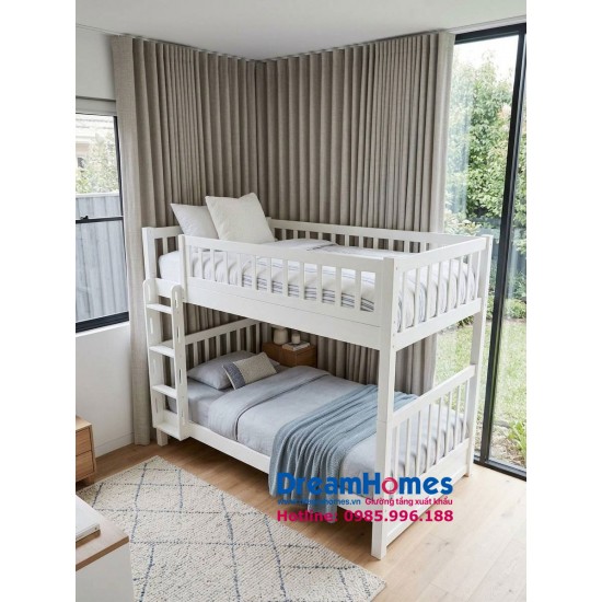 Giường tầng trẻ em 1m2x2m GT1212 - Màu Trắng Giường tầng trẻ em 1m2x2m GT1212 - Màu Trắng