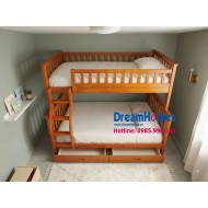 Giường Tầng 1m4-1m2 Cho Bé - GT1412 - Màu vàng gỗ 