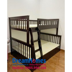 Giường Tầng 1m4-1m2 Cho Bé - GT1412 - Màu Nâu