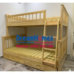 Giường Tầng GT1412 1m4-1m2 Xuất Mỹ -  Màu Tự Nhiên