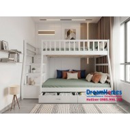 Giường Tầng Trẻ Em GT 192 1m4-1m2 Màu Trắng