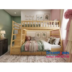 Giường Tầng Trẻ Em GT 192 1m4-1m2 Màu Tự Nhiên Giường Tầng Trẻ Em GT 192 1m4-1m2 Màu Tự Nhiên