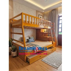 Giường Tầng Trẻ Em GT 192 1m4-1m2 Màu Gỗ