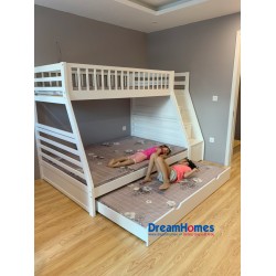 Giường 3 Tầng Giá Rẻ GT 192 Màu Trắng