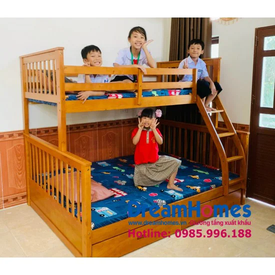 Khách mua giường tầng GT 228 - Màu vàng gỗ tại Phú thọ, Đông Xuân Huyện Sóc Sơn