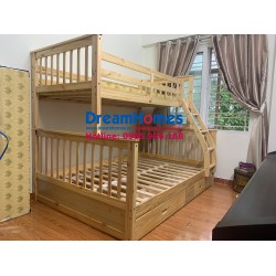 Giường 2 Tầng Trẻ Em Xuất Khẩu EU - GT 228 Màu Gỗ Tự Nhiên