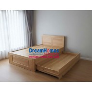 Giường ngủ có giường phụ - Kéo Trệt - Gỗ Sồi Nga