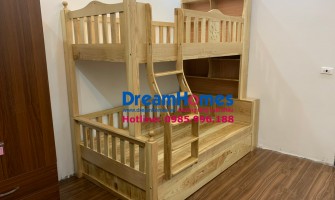 Những mẫu giường 2 tầng gỗ sồi hot nhất 2024