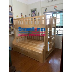 Giường tầng trẻ em -Thang trèo đầu giường - Sồi Nga