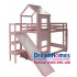 Giường Tầng Cầu Trượt Ngôi Nhà Giá Rẻ - Màu Hồng