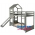 Giường Tầng Trẻ Em Có Cầu Trượt Giá Rẻ- Màu Ghi (Xám)