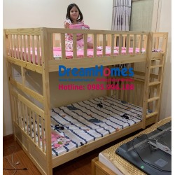 Giường tầng trẻ em 1m2x2m GT013 xuất Mỹ - Màu tự nhiên