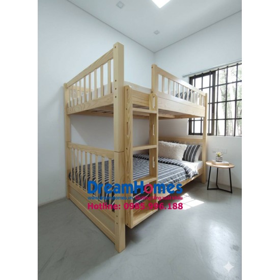Giường tầng trẻ em 1m2x2m GT1212 - Màu tự nhiên