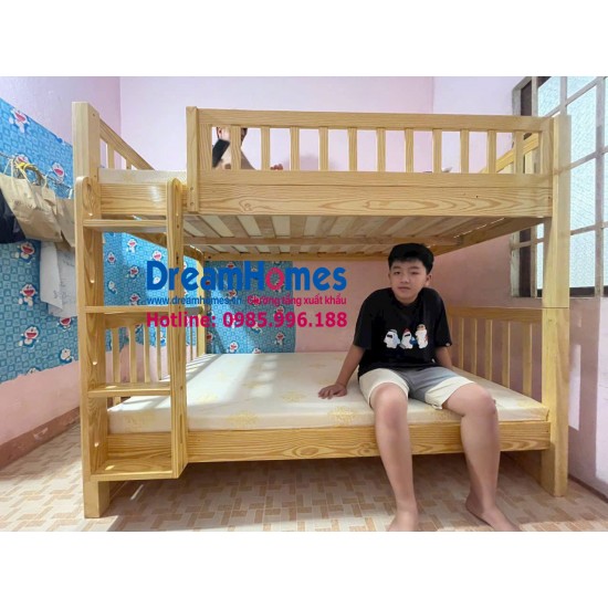 Giường tầng trẻ em 1m2x2m GT1212 - Màu tự nhiên