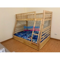 Giường tầng gỗ cho bé GT129 - Màu tự nhiên