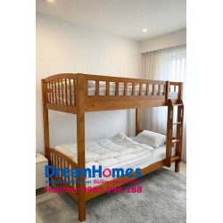 Giường 2 Tầng Gỗ Tự Nhiên Xuất Khẩu GT 125 - Màu vàng gỗ