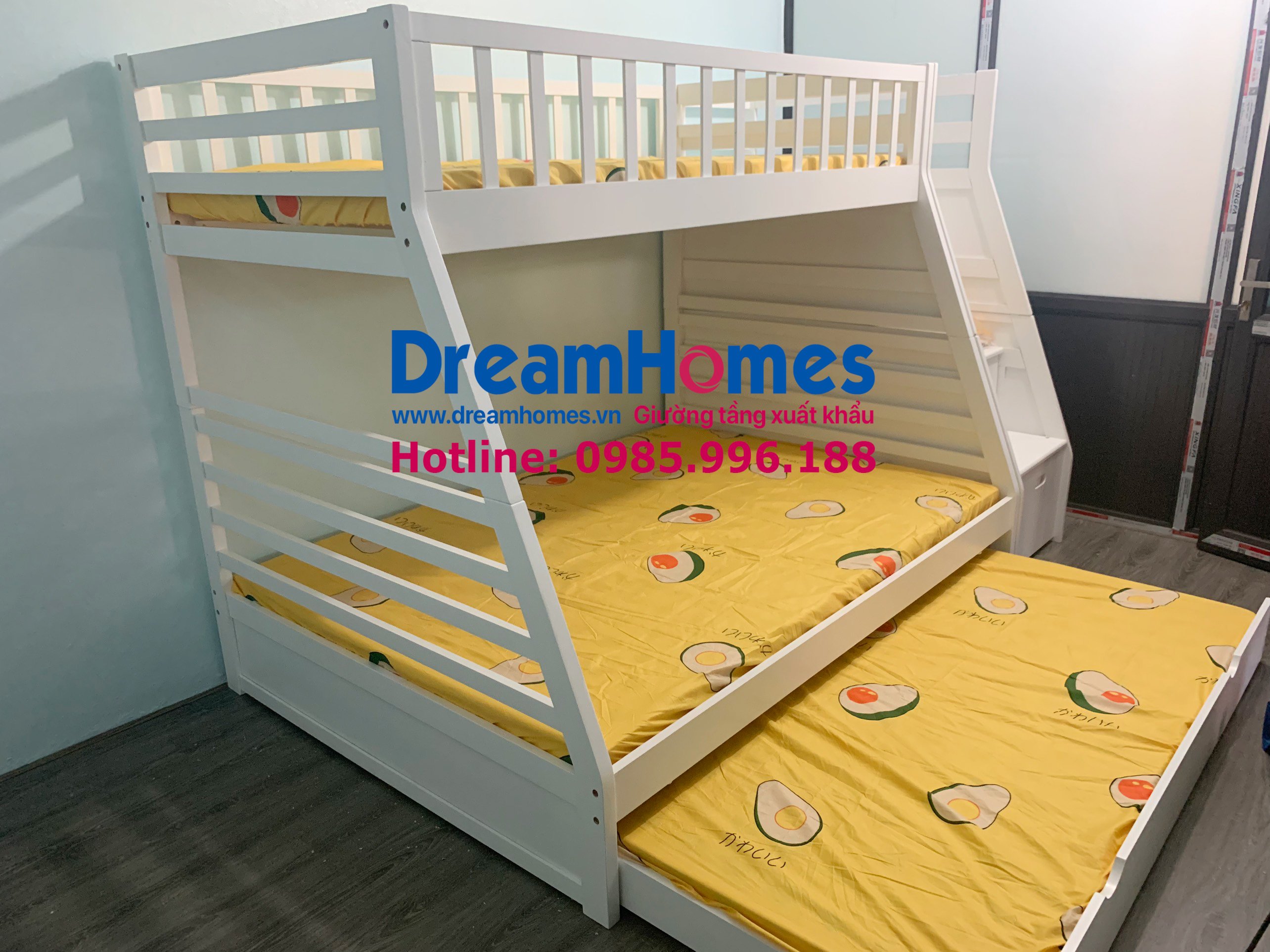 Giường tầng 1m4x2m cho bé giá rẻ