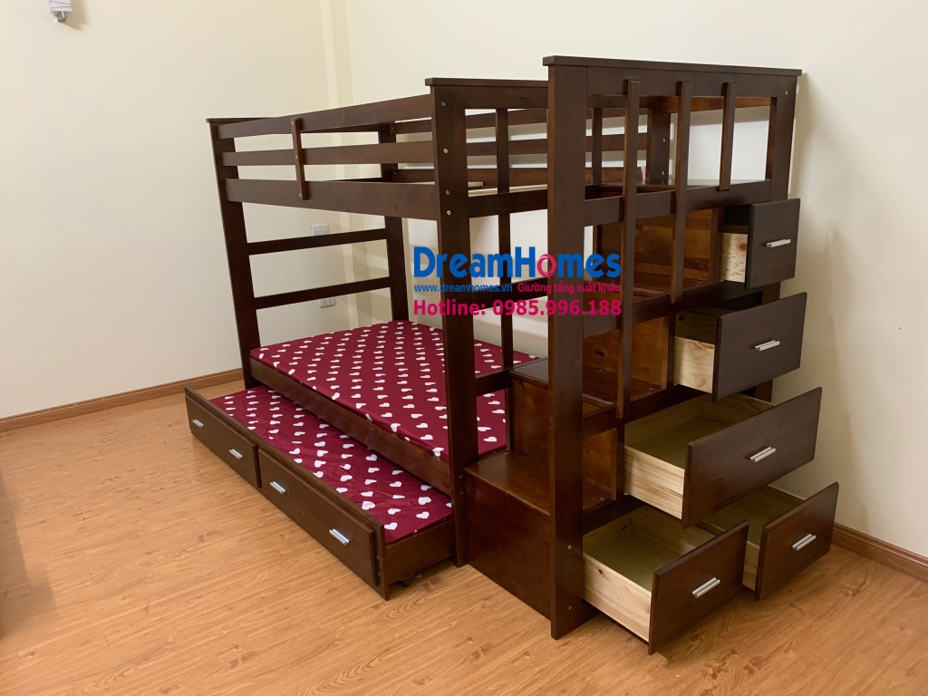 Những mẫu giường tầng giá rẻ gỗ thông tự nhiên cho cả trẻ em và người lớn tại Hà Nội