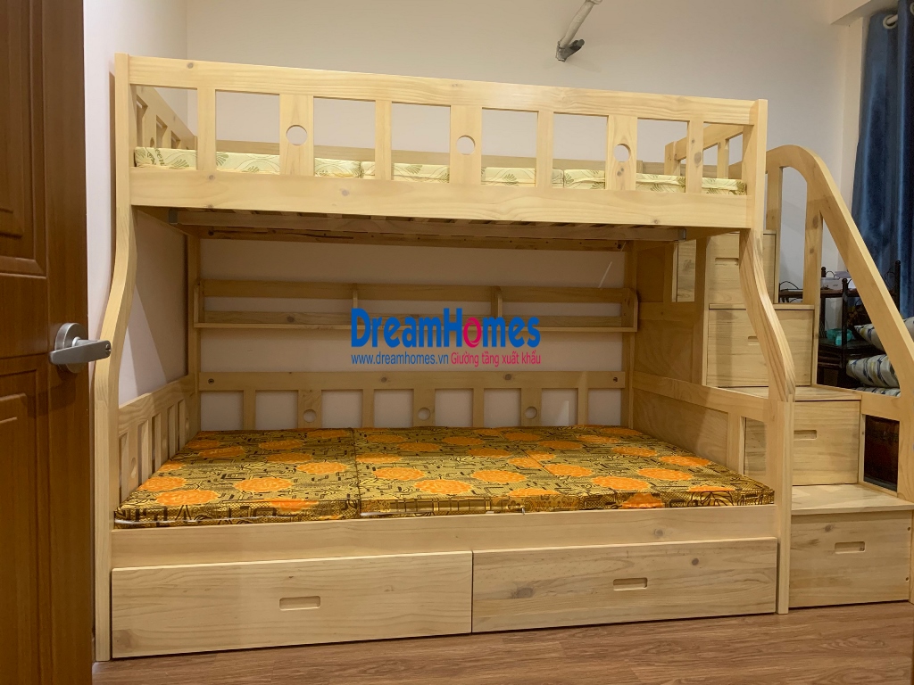mẫu giường tầng gỗ đẹp cho bé tại hà nội