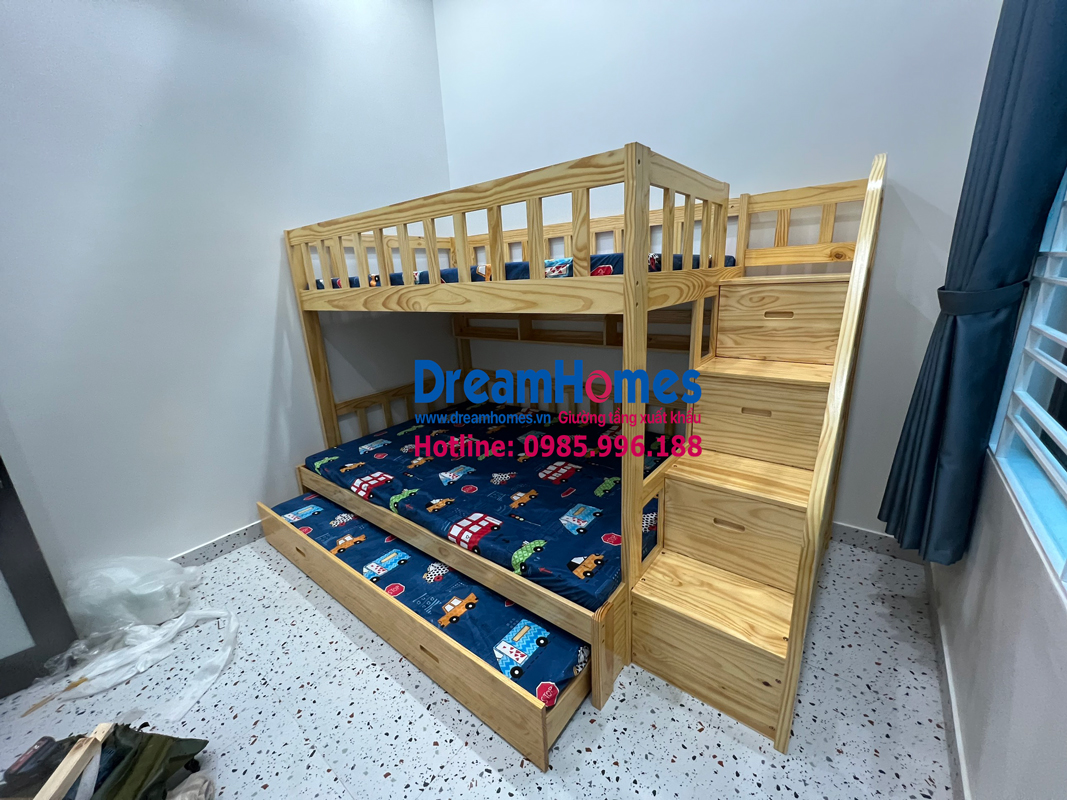 giường tầng gỗ đẹp giá rẻ cho bé Ben A cao cấp ở thành phố Thanh Hóa