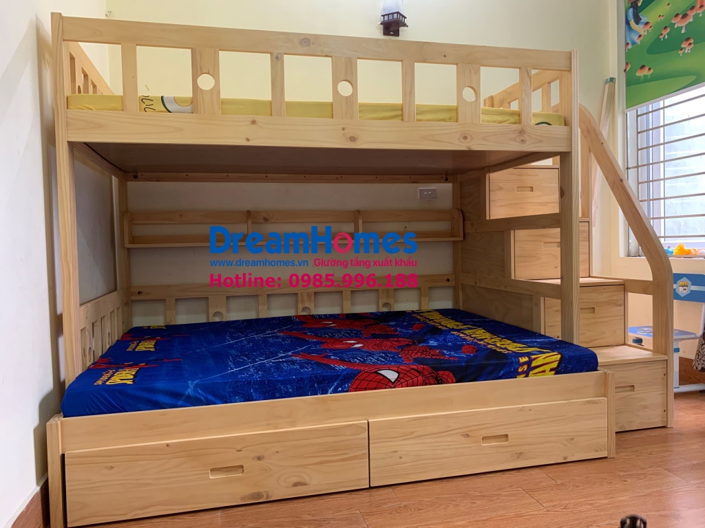 Giường tầng cao cấp tạo cho trẻ có không gian riêng