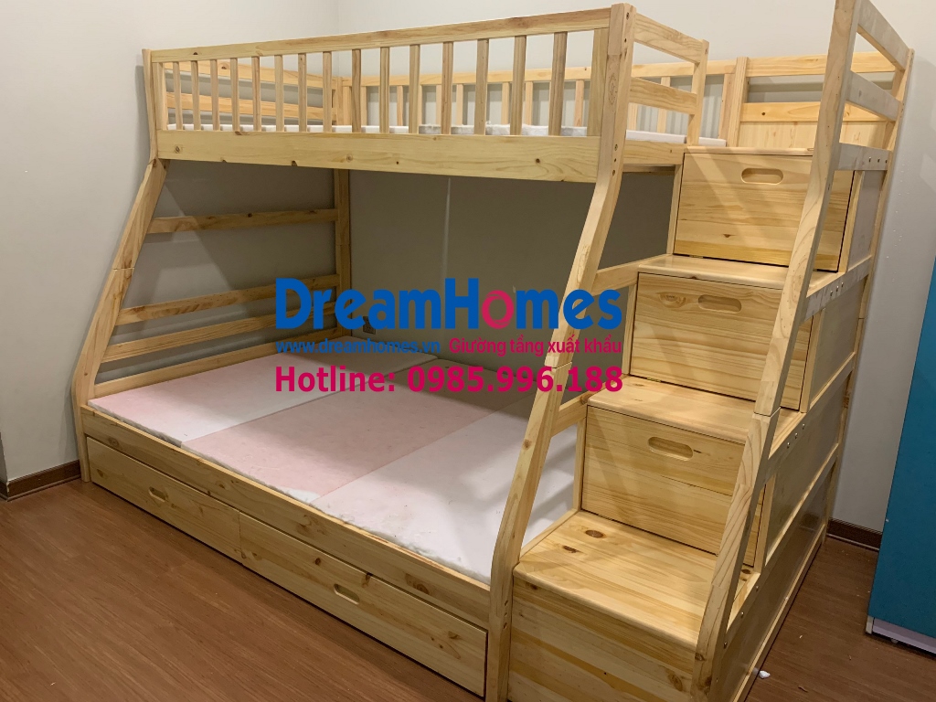 Giường tầng trẻ em xuất khẩu GT192 không những đẹp về mẫu mã mà còn trở thành điểm nhấn trong phòng ngủ của bé. 