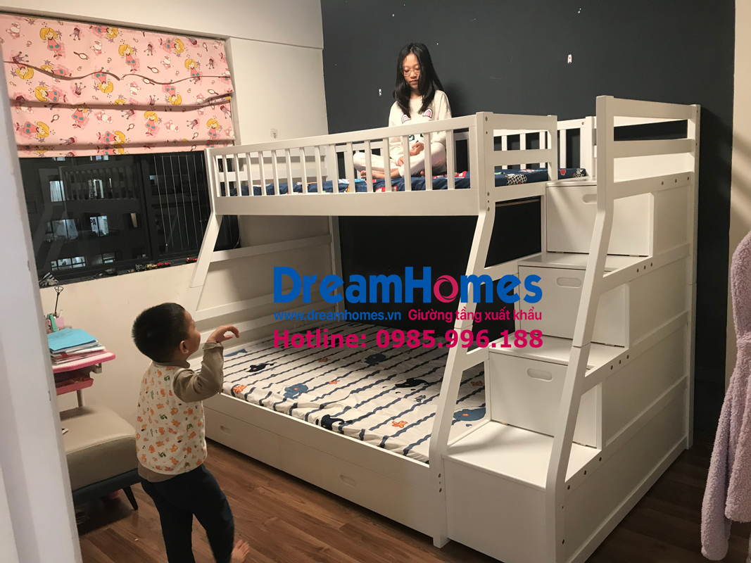 Dreamhomes.vn lắp đặt combo giường tầng + 2 đệm GT192