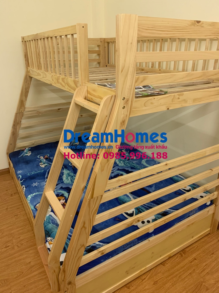 giường tầng gỗ cho bé gt 129 xuất khẩu tại hà nội