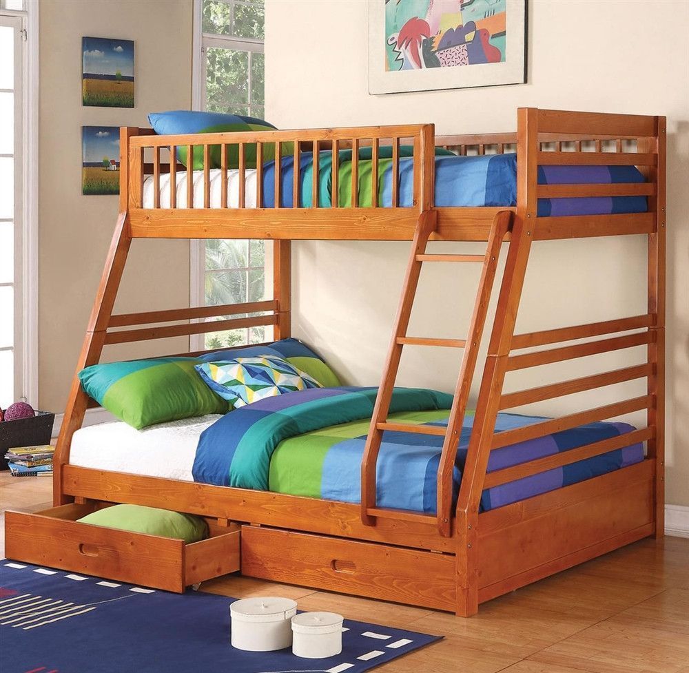  Mua giường tầng tại Sóc Sơn cho bé chất lượng, uy tín – Giường tầng Sóc Sơn GT 129 màu vàng gỗ