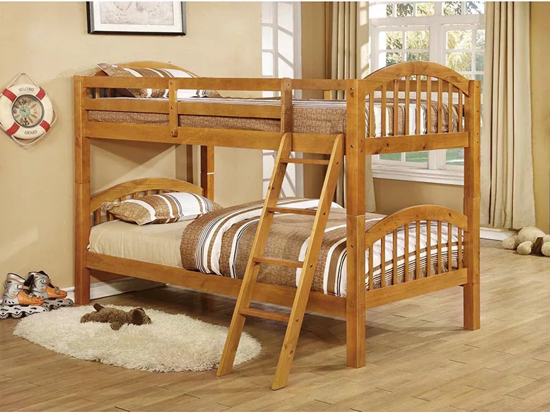 giường 2 tầng gỗ cho căn hộ trần thấp