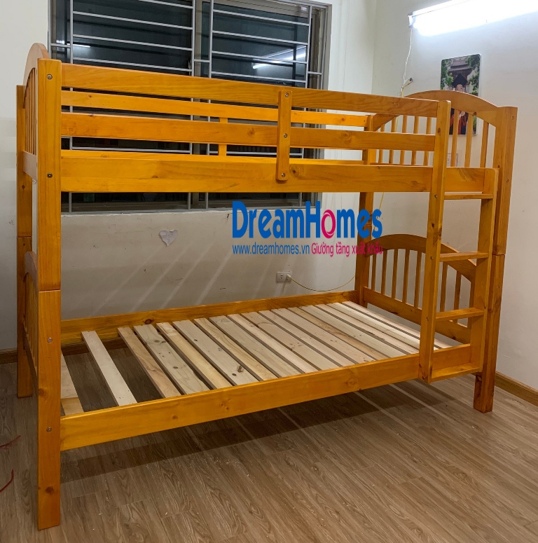giường tầng xuất khẩu gỗ thông giá rẻ cho bé trai tại hà đông hà nội